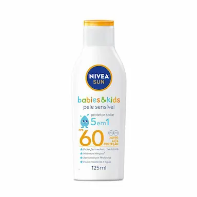Protetor Solar FPS 60 Nivea Sun Kids & Babies Pele Sensível 125ml