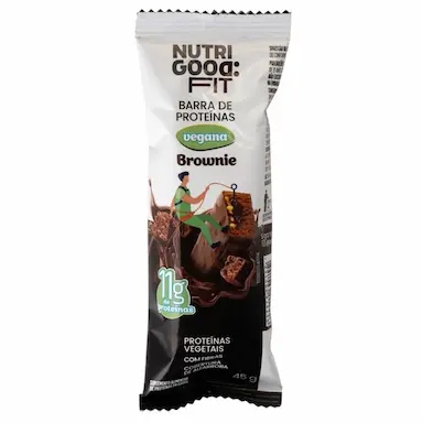 Barra de Proteínas Nutrigood Fit Brownie Vegana 45g