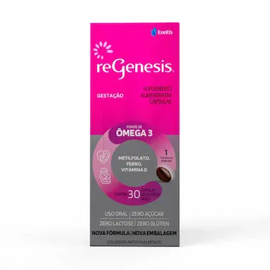 Polivitamínico ReGenesis Ômega 3 DHA para Gestantes 30 cápsulas