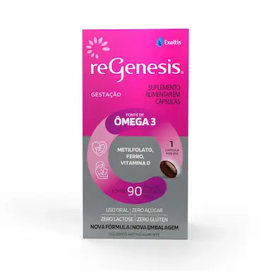 Polivitamínico ReGenesis Ômega 3 DHA para Gestantes 90 cápsulas