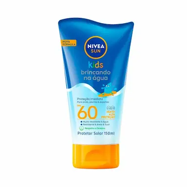 Protetor Solar Corporal Infantil Nivea Sun Kids Brincando na Água FPS 60 com 150ml
