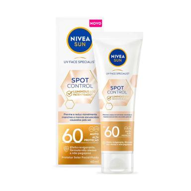 Protetor Solar Facial FPS 60 NIVEA SUN Fluido Spot Control Luminous 630 40ml