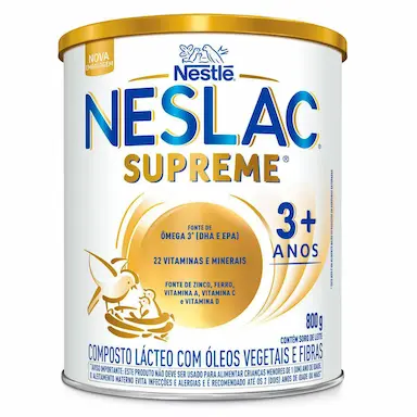 Composto Lácteo Neslac Supreme Nestlé Fase 3+ Anos 800g