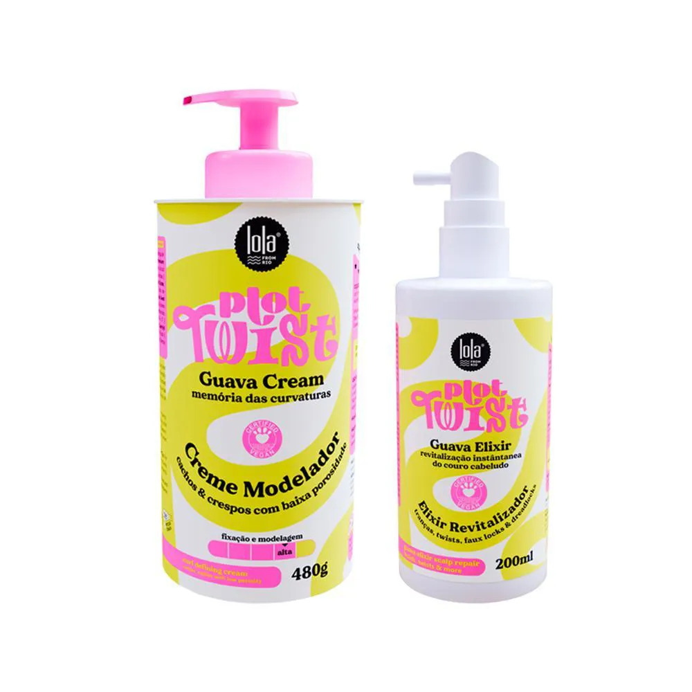 Kit  Lola Cosmetics Plot Twist - Elixir Revitalizador 200ml e Creme Modelador 480g