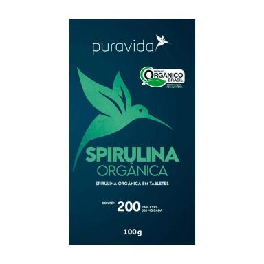 Puravida Spirulina Premium 500mg com 200 tabletes