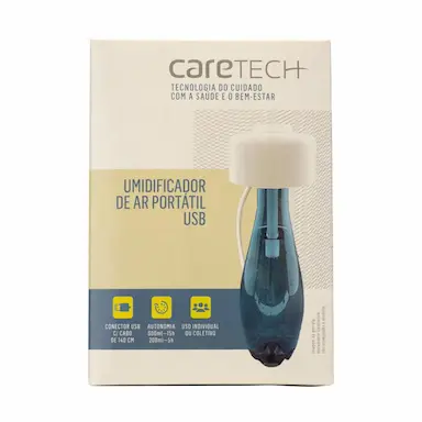 Umidificador de Ar Portátil Caretech USB 600ml