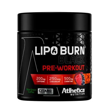 Pré-treino Lipo Burn Atlhetica Nutrition Black Pre Workout Frutas Vermelhas 200g