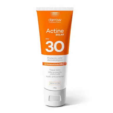 Protetor Solar Facial Darrow Actine FPS 30 Antioliosidade Toque Seco Sem Cor 40g