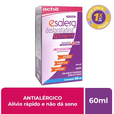 Esalerg Desloratadina 0,5mg/ml Xarope Tutti-Frutti 60ml