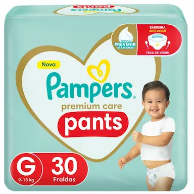 Fralda Pampers Pants Premium Care G 30 unidades