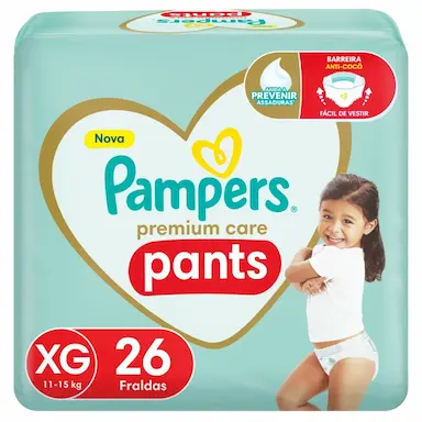 Fralda Pampers Pants Premium Care XG 26 unidades