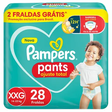 Fralda Pampers Pants Ajuste Total XXG 28 unidades