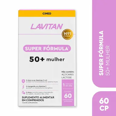 Polivitamínico Lavitan Super Fórmula 50+ Mulher 60 comprimidos