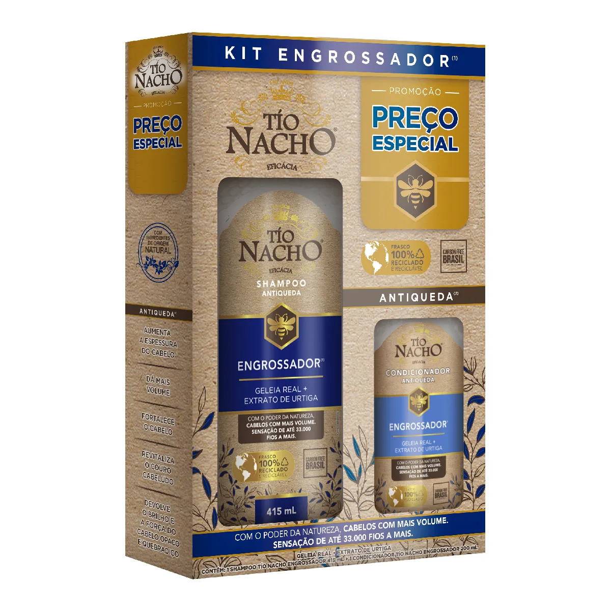 Kit Tio Nacho Engrossador Shampoo 415ml + Condicionador 200ml