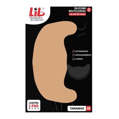Modelador de Seios Lib Silicone Reutilizável Tamanho M com 1 par