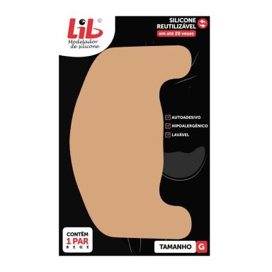Modelador de Seios Lib Silicone Reutilizável Tamanho G com 1 par