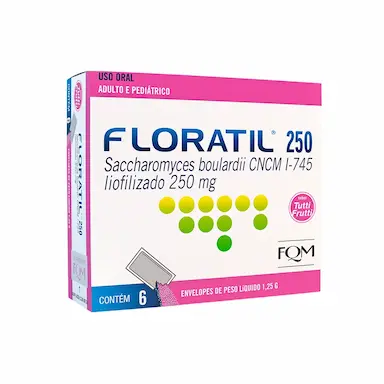 Probiótico Floratil 250mg em Pó Tutti-Frutti 6 envelopes