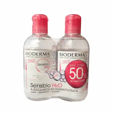 Kit Água Micelar Dermatólogica Bioderma Sensibio H2O com 2 unidades de 250ml cada