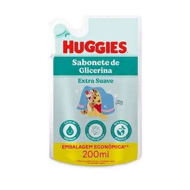 Refil Sabonete Líquido Infantil Huggies Extra Suave Da Cabeça aos Pés 200ml