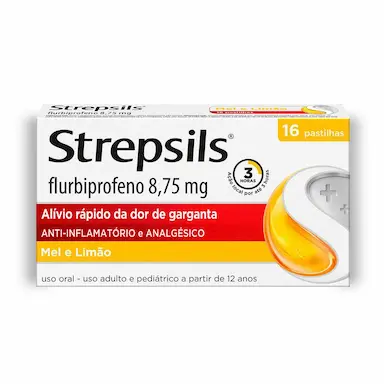 Pastilhas para Garganta Strepsils Mel e Limão 16 Unidades