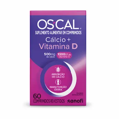 Cálcio 500mg + Vitamina D 1000UI Os-Cal D 60 comprimidos