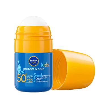 Protetor Solar Corporal Roll-On FPS 50 Nivea Sun Kids Protect e Care 50ml