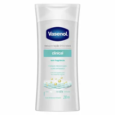 Loção Hidratante Vasenol Recuperação Intensiva Clinical Pele Seca Sem Fragância com 200ml