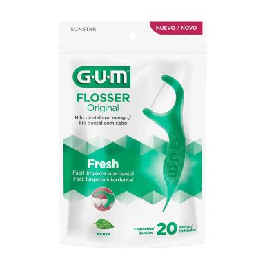 Fio Dental com Cabo G.U.M Flosser Original com 20 unidades