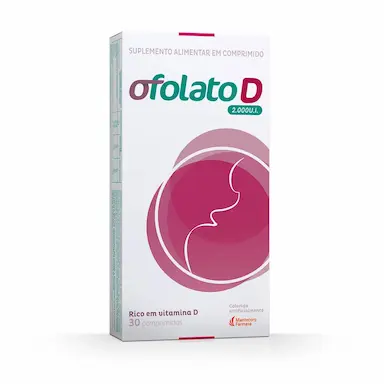 Metilfolato + Vitamina D 2000UI Ofolato para Gestantes 30 comprimidos