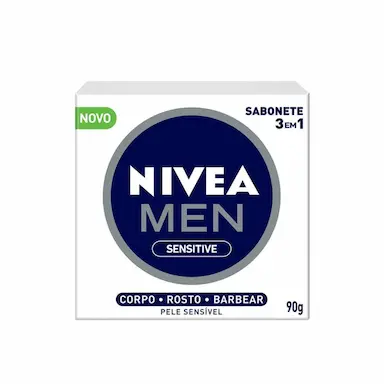 Sabonete em Barra Nivea Men 3 em 1 Sensitive 90g