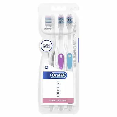 Escova de Dente Oral-B Expert Gengiva Sensi Ultramacia com 3 unidades