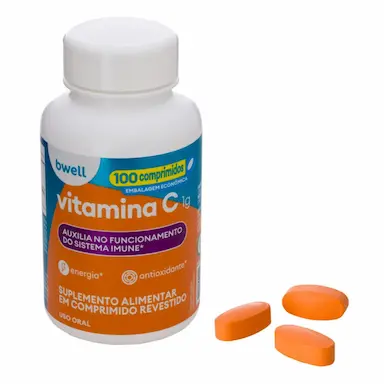 Vitamina C bwell 1g - 100 comprimidos