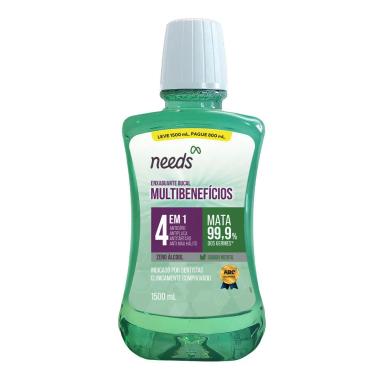 Enxaguante Bucal Needs Ação 4 em 1 1500ml