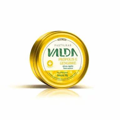 Pastilha Valda Mais Sabor Própolis e Gengibre Lata 50g