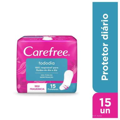 Protetor Diário Carefree Todo Dia Sem Perfume 15 unidades