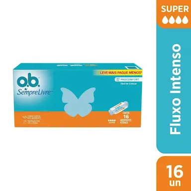 Absorvente Interno OB Sempre Livre  ProComfort Super 16 unidades