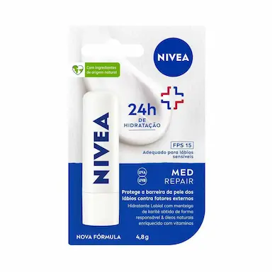 Protetor Labial FPS15 Nivea Med Repair 4,8g