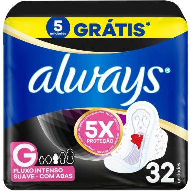 Absorvente Always Noturno Suave G com Abas 32 unidades