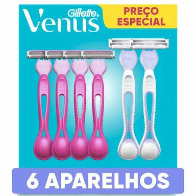 Kit Gillette Venus Suave 4 unidades + Venus Íntima 2 unidades