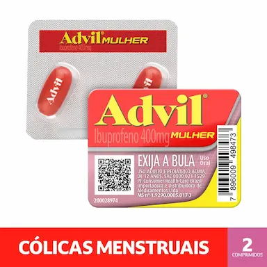 Advil Mulher Ibuprofeno 400mg 2 cápsulas