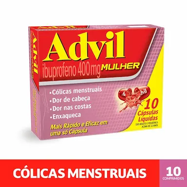 Advil Mulher Ibuprofeno 400mg 10 cápsulas