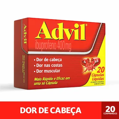 Advil Ibuprofeno 400mg 20 cápsulas