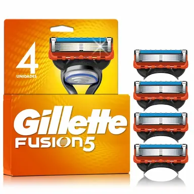 Carga para Aparelho de Barbear Gillette Fusion 5 - 4 unidades