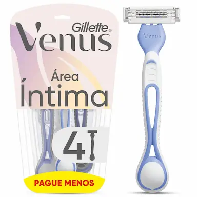 Aparelho de Depilar Descartável Gillette Venus Íntima 4 Unidades