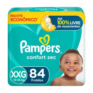 Fralda Pampers Confort Sec XXG 84 unidades