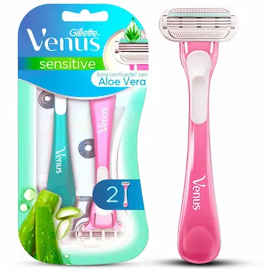Aparelho de Depilar Gillette Venus Sensitive Feminino com 2 unidades