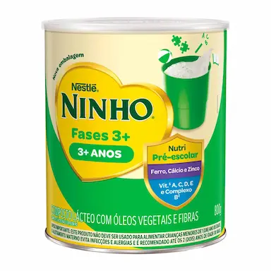 Composto Lácteo Ninho Fases 3+ Nestlé 3 a 5 anos 800g