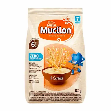 Cereal Infantil Mucilon 5 Cereais 180g