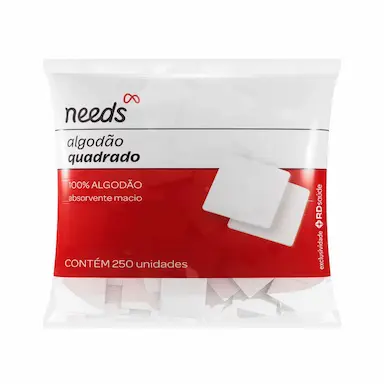Algodão Quadrado Needs 250 Unidades