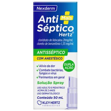 Solução Antisséptica Hertz com Anestésico Spray com 50ml